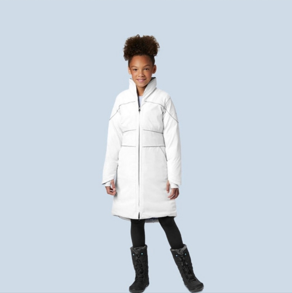 NWT Columbia Disney Frozen 2 Elsa Long Puffer winter coat jacket S white